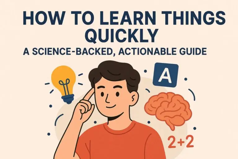 How to Learn Things Quickly: A Science-Backed, Actionable Guide